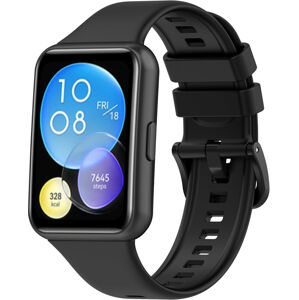 4wrist Silikonový řemínek pro Huawei Watch FIT 2 - Black