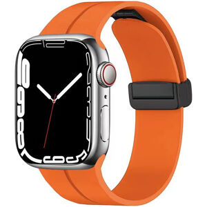 4wrist Silikonový řemínek s magnetickou sponou pro Apple Watch 42/44/45/49 mm - Orange