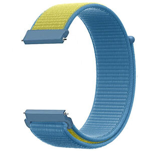 4wrist Provlékací řemínek pro Samsung 20 mm - Blue/Yellow