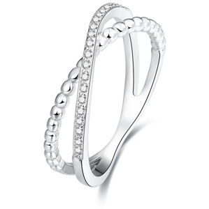 Beneto Dvojitý prsten ze stříbra AGG145 54 mm