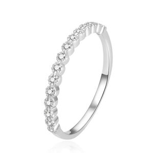 Beneto Jemný stříbrný prsten se zirkony AGG362 56 mm