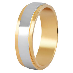 Beneto Pánský bicolor snubní prsten z oceli SPP05 70 mm