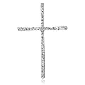 Beneto Stříbrný přívěsek se zirkony Křížek AGH590