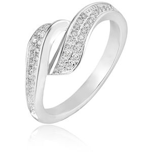 Beneto Stříbrný prsten s krystaly AGG209 56 mm