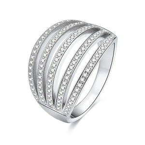 Beneto Stříbrný prsten se zirkony AGG338 52 mm