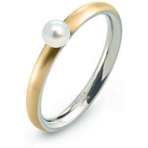 Boccia Titanium Pozlacený titanový prsten s perličkou 0145-02 57 mm