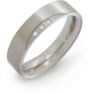 Boccia Titanium Titanový snubní prsten s diamanty 0138-02 55 mm