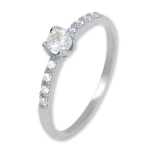Brilio Silver Okouzlující stříbrný prsten s krystaly 426 001 00572 04 58 mm