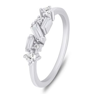 Brilio Silver Okouzlující stříbrný prsten s kubickými zirkony RI071W 58 mm