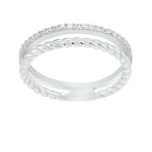 Brilio Silver Půvabný stříbrný prsten se zirkony GR044W 52 mm