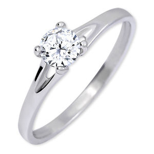 Brilio Silver Stříbrný zásnubní prsten s krystalem 426 001 00508 04 57 mm