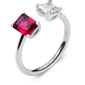 Brosway Elegantní otevřený prsten Fancy Passion Ruby FPR10 58 mm