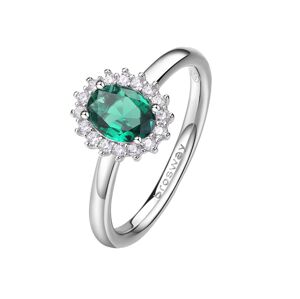 Brosway Elegantní stříbrný prsten Fancy Life Green FLG71 50 mm