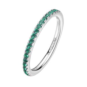 Brosway Třpytivý stříbrný prsten Fancy Life Green FLG65 52 mm