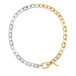 Calvin Klein Nepřehlédnutelný bicolor náhrdelník Bold Metals 35000552