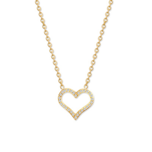 CRYSTalp Romantický pozlacený náhrdelník s krystaly Sparkling Heart 30449.EG