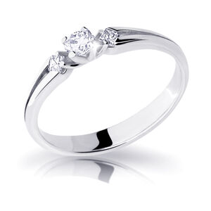 Cutie Diamonds Elegantní zásnubní prsten z bílého zlata s diamanty DZ6866-2105-00-X-2 56 mm