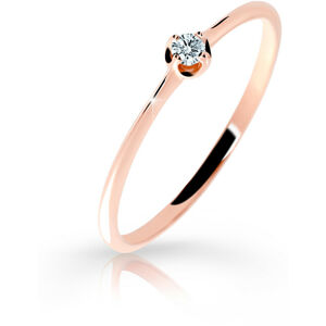 Cutie Diamonds Jemný prsten z růžového zlata s briliantem DZ6729-2931-00-X-4 50 mm