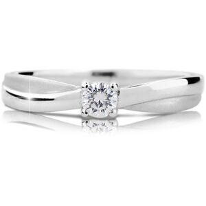 Cutie Diamonds Luxusní zásnubní prsten z bílého zlata s briliantem DZ6817-1906-00-X-2 51 mm