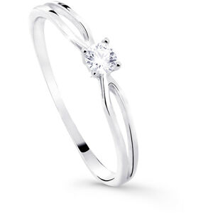 Cutie Diamonds Třpytivý zásnubní prsten z bílého zlata s briliantem DZ8027-00-X-2 55 mm