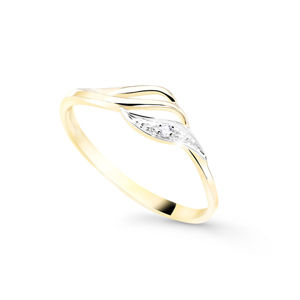 Cutie Jewellery Půvabný zlatý prsten se zirkony Z8023–10-X-1 58 mm