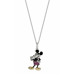 Disney Slušivý stříbrný náhrdelník Mickey Mouse CS00039HZML-P.CS (řetízek, přívěsek)