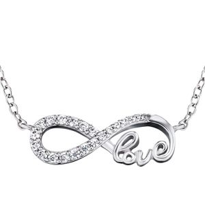 Engelsrufer Stříbrný náhrdelník Infinity se zirkony ERN-LILINF-LOVE