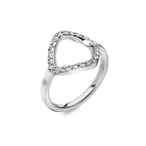 Hot Diamonds Elegantní stříbrný prsten s briliantem a topazy Behold DR221 52 mm