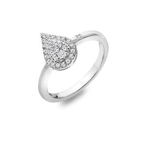 Hot Diamonds Elegantní stříbrný prsten s diamantem a topazy Glimmer DR255 58 mm