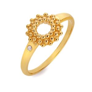 Hot Diamonds Krásný pozlacený prsten s diamantem Jac Jossa Soul DR279 52 mm