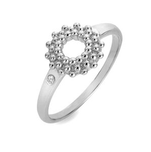 Hot Diamonds Krásný stříbrný prsten s diamantem Blossom DR278 51 mm