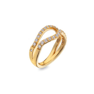 Hot Diamonds Luxusní pozlacený prsten s diamantem a topazy Jac Jossa Soul DR223 52 mm