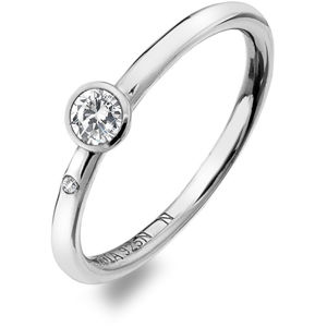 Hot Diamonds Luxusní stříbrný prsten s topazem a diamantem Willow DR206 54 mm