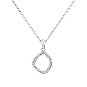 Hot Diamonds Nadčasový stříbrný náhrdelník s briliantem a topazy Behold DP829 (řetízek, přívěsek)