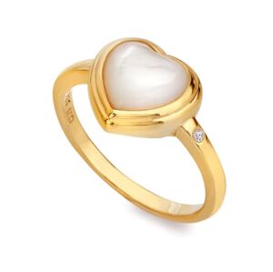 Hot Diamonds Pozlacený prsten s diamantem a perletí Jac Jossa Soul DR284 51 mm