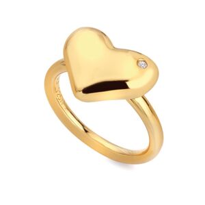 Hot Diamonds Romantický pozlacený prsten s diamantem Jac Jossa Soul DR277 55 mm