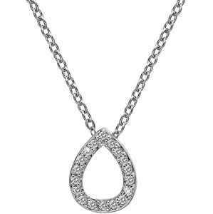 Hot Diamonds Stříbrný náhrdelník se slzičkou Micro Bliss DP695 (řetízek, přívěsek)