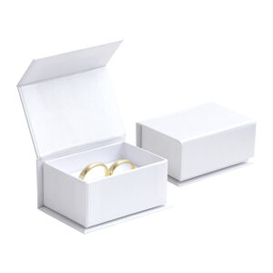 JK Box Bílá dárková krabička na snubní prsteny VG-7/AW