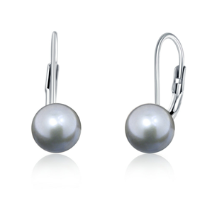 JVD Stříbrné náušnice s pravými šedými perlami SVLE0476XD2P6 0,9 cm