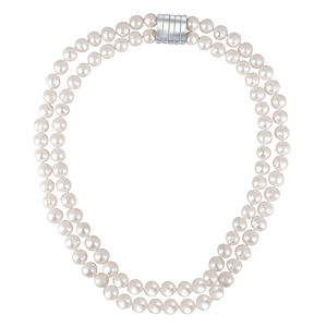 JwL Luxury Pearls Dvojitý náhrdelník z pravých bílých perel JL0656