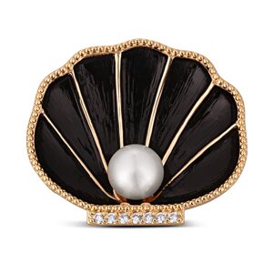 JwL Luxury Pearls Půvabná pozlacená brož lastura s perlou 2v1 JL0764
