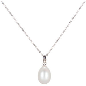 JwL Luxury Pearls Stříbrný náhrdelník s pravou perlou JL0436 (řetízek, přívěsek) 45 cm