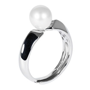 JwL Luxury Pearls Stříbrný prsten s bílou perlou JL0542