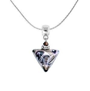 Lampglas Unikátní náhrdelník Cleopatra`s Dream Triangle s perlou Lampglas NTA13
