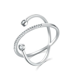 MOISS Originální stříbrný prsten se zirkony R00020 54 mm