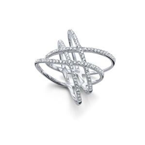 Oliver Weber Nápaditý stříbrný prsten Vesta 63293 57 mm