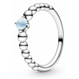 Pandora Stříbrný prsten pro ženy narozené v prosinci 198867C07 52 mm