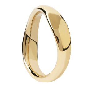 PDPAOLA Jemný pozlacený prsten ze stříbra PIROUETTE Gold AN01-462 52 mm