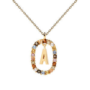 PDPAOLA Krásný pozlacený náhrdelník písmeno "A" LETTERS CO01-260-U (řetízek, přívěsek)