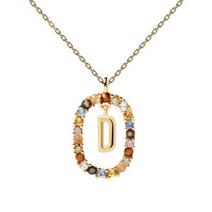 PDPAOLA Krásný pozlacený náhrdelník písmeno "D" LETTERS CO01-263-U (řetízek, přívěsek)